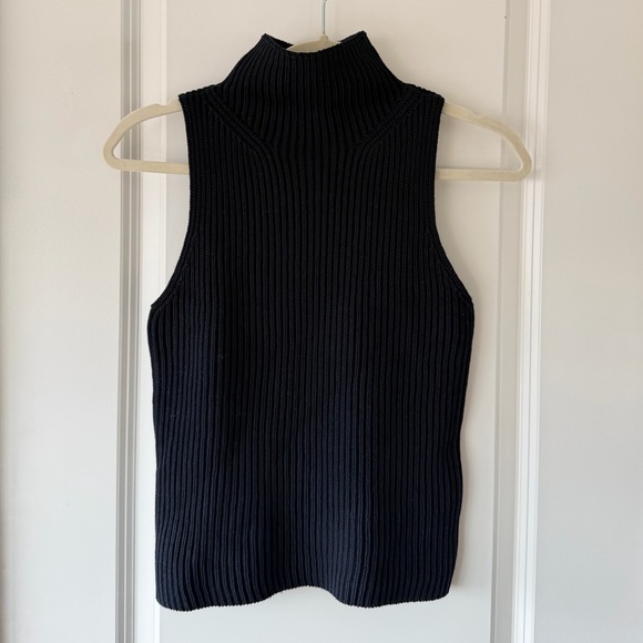 Nili Lotan Sonia Sweater Tank in Dark Navy - Picture 2 of 3